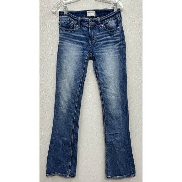 BKE Buckle Stella Low Rise BootCut Jeans Womens 26L Y2K Actual 27x34 Inseam Long - Picture 1 of 11